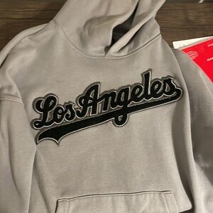 Pro Luxury Athletic Collection “Grey” LA “Los Angeles” Hoodie Pull Over